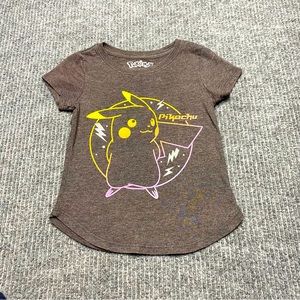 Pokemon Short Sleeve Pikachu Shirt Girls Size XS